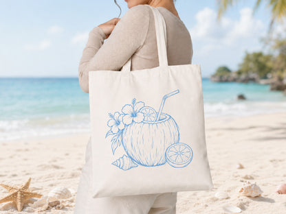 Coastal Seashell Floral Coconut Summer PNG