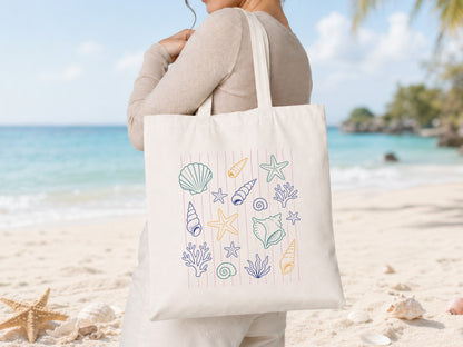 Coastal Seashell Starfish Coral Summer Clipart