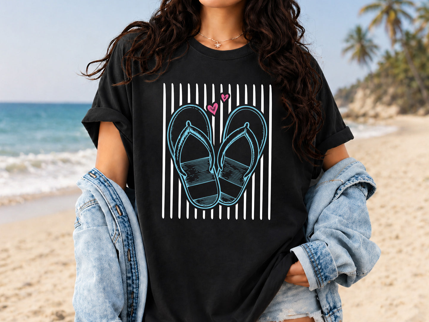 Coastal Summer Flip Flop PNG Clipart