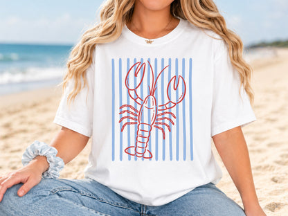 Coastal Summer Lobster Sublimation PNG
