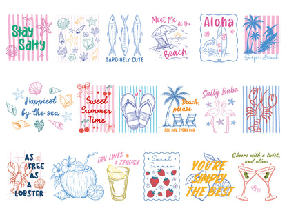 Coastal Summer PNG Sublimation Bundle