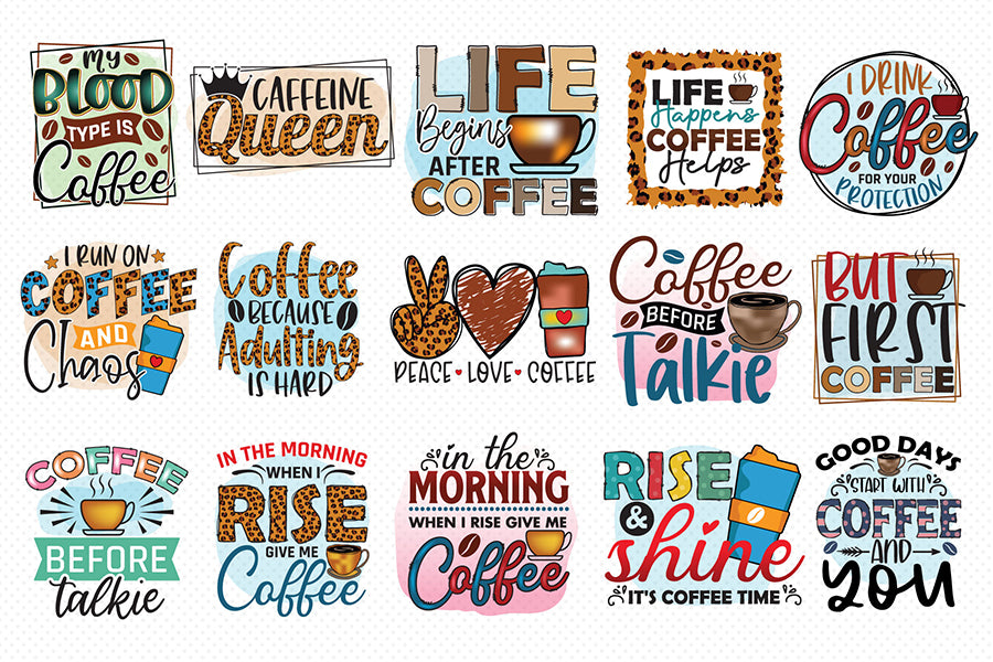 Coffee Sublimation Design Bundle