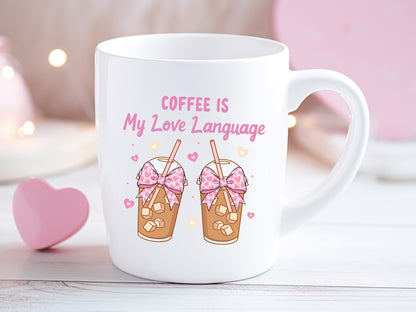 Coffee is My Love Language, Preppy Valentine PNG