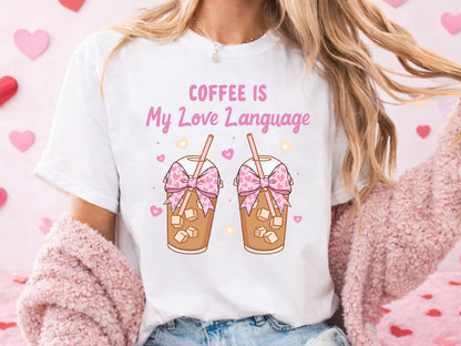 Coffee is My Love Language, Preppy Valentine PNG