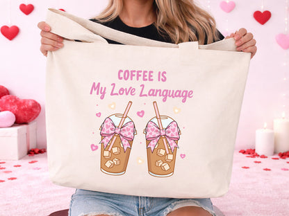Coffee is My Love Language, Preppy Valentine PNG