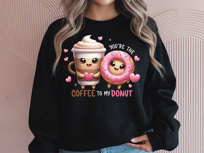 Coffee to My Donut Funny Food Valentines Day Sublimation