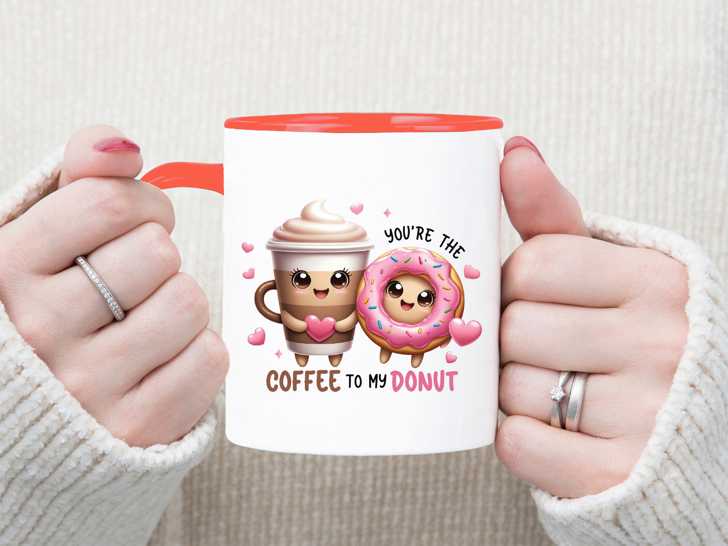 Coffee to My Donut Funny Food Valentines Day Sublimation