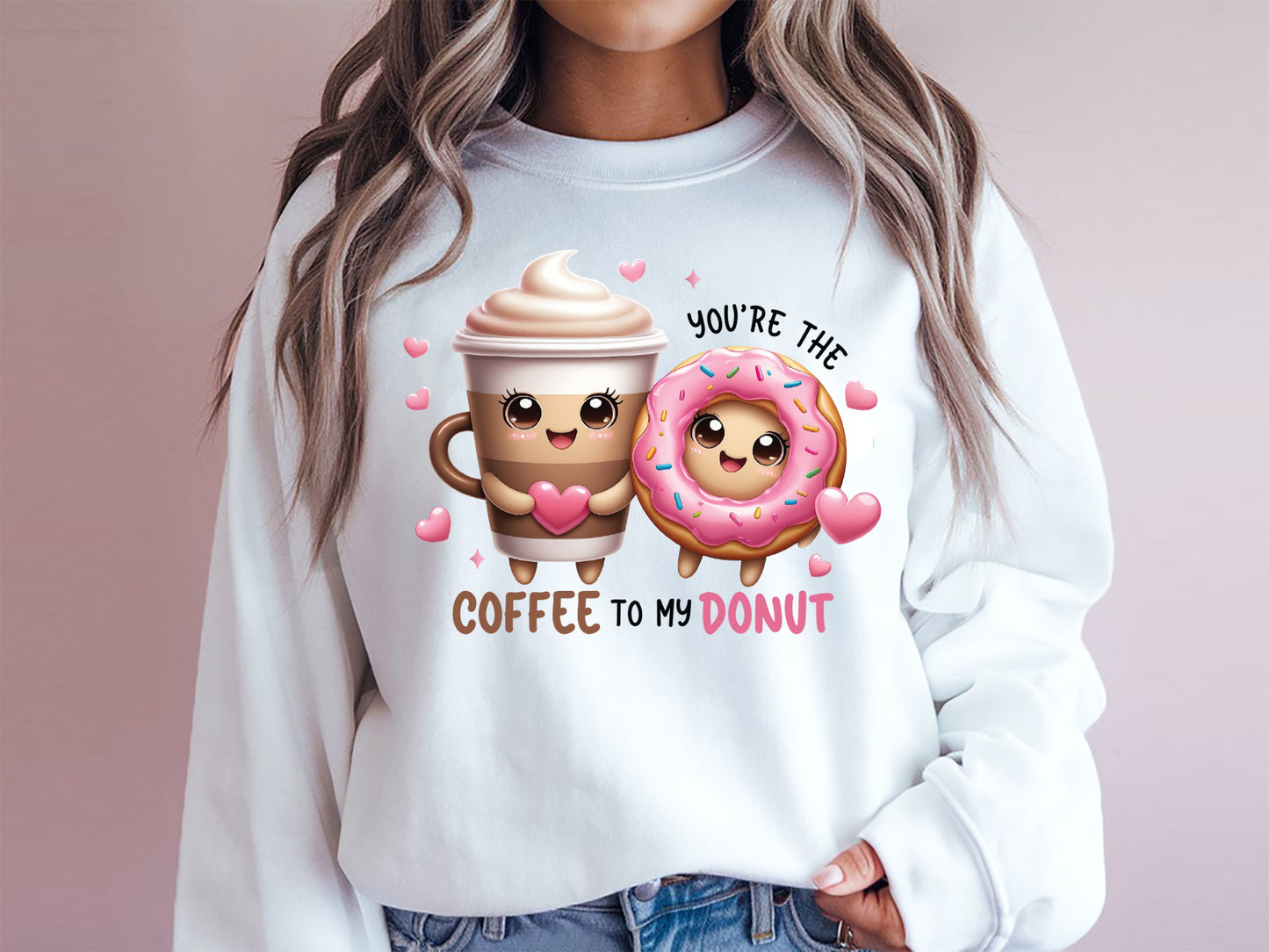 Coffee to My Donut Funny Food Valentines Day Sublimation