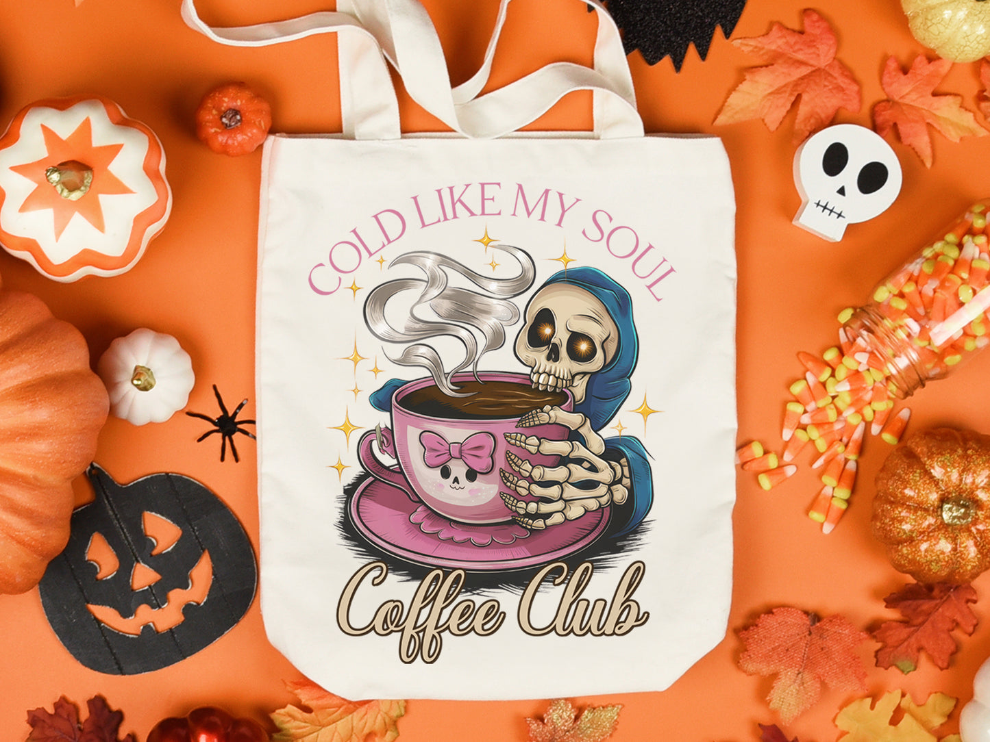 Cold Like My Soul Coffee Club - Halloween Pink Sublimation