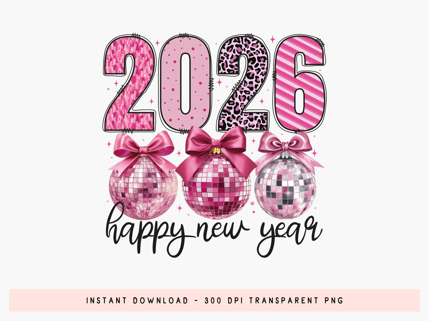 Coquette 2026 Happy New Year Sublimation