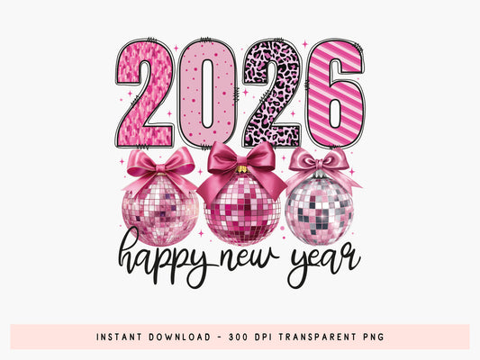 Coquette 2026 Happy New Year Sublimation