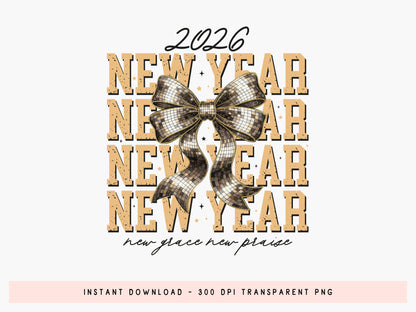 Coquette 2026 New Year Grace Praise PNG Sublimation