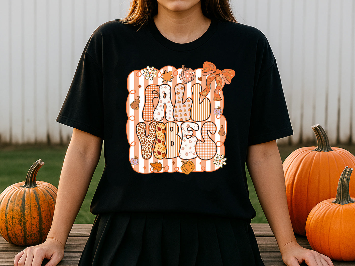 Coquette Bow Fall Vibes Sublimation Transfer
