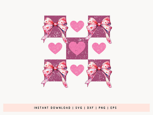 Coquette Bow Valentines Sublimation Clipart