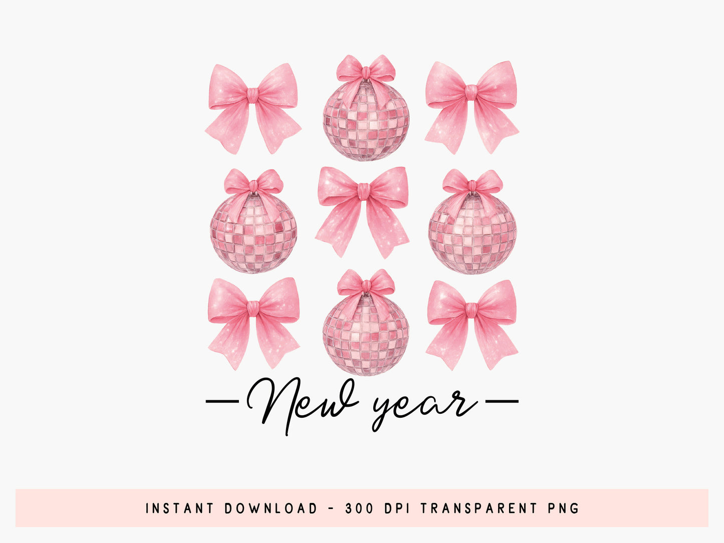 Coquette Disco Ball New Year Sublimation