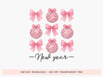 Coquette Disco Ball New Year Sublimation