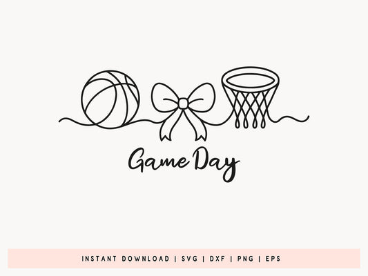 Game Day Coquette Basketball SVG File