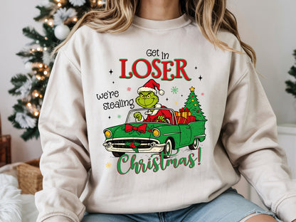 Coquette Get in Loser We're Stealing Christmas Sublimation