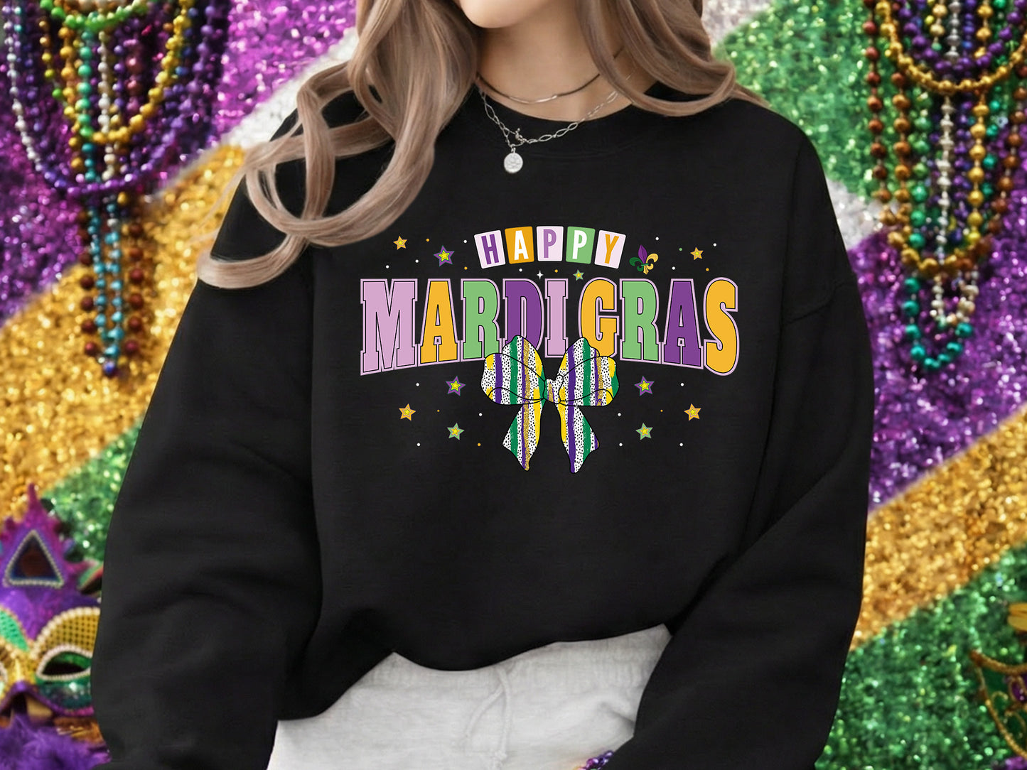 Coquette Happy Mardi Gras PNG Sublimation