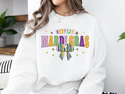 Coquette Happy Mardi Gras PNG Sublimation