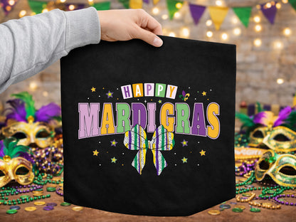 Coquette Happy Mardi Gras PNG Sublimation
