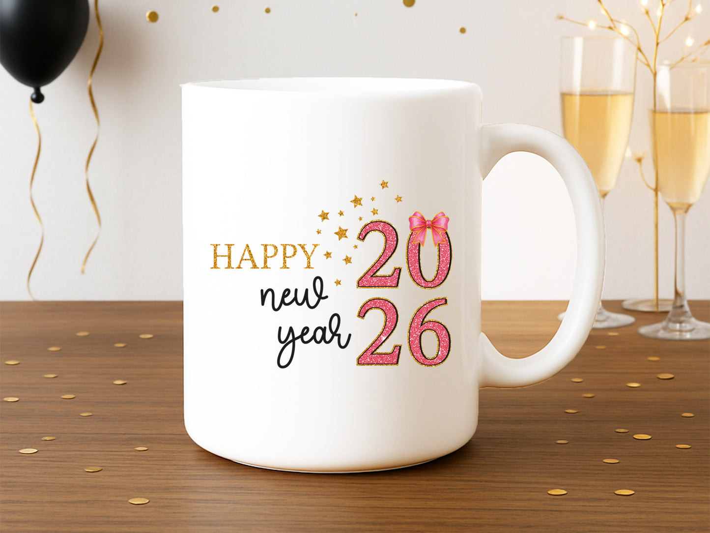 Coquette Happy New Year 2026 PNG Sublimation