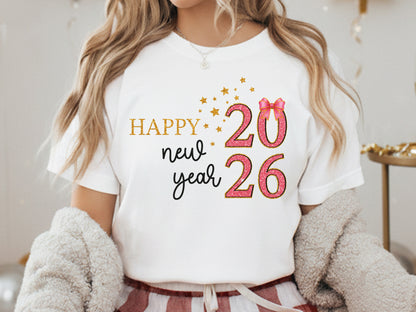 Coquette Happy New Year 2026 PNG Sublimation