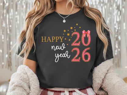 Coquette Happy New Year 2026 PNG Sublimation