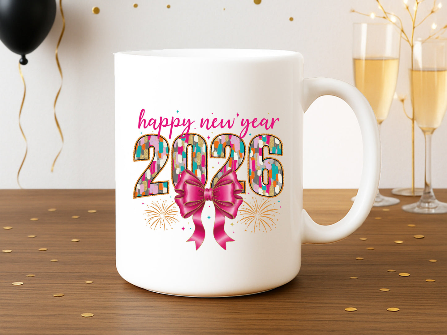 Coquette Happy New Year 2026 Sublimation