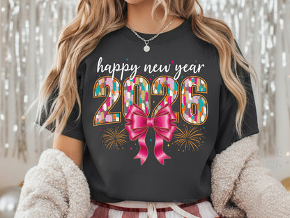 Coquette Happy New Year 2026 Sublimation