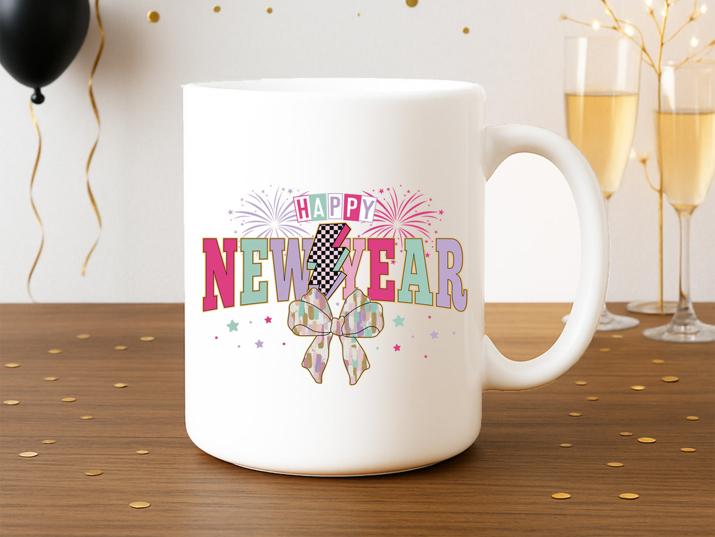 Coquette Happy New Year Sublimation Design