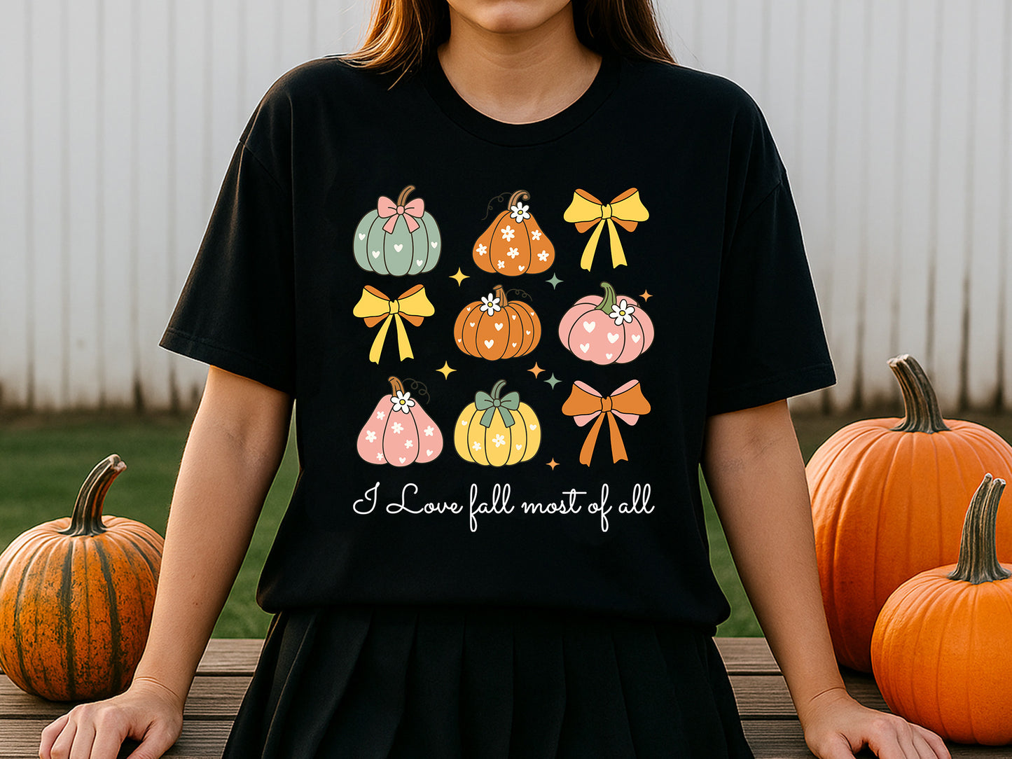 Coquette I Love Fall Most of All Sublimation