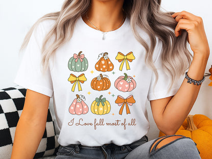 Coquette I Love Fall Most of All Sublimation