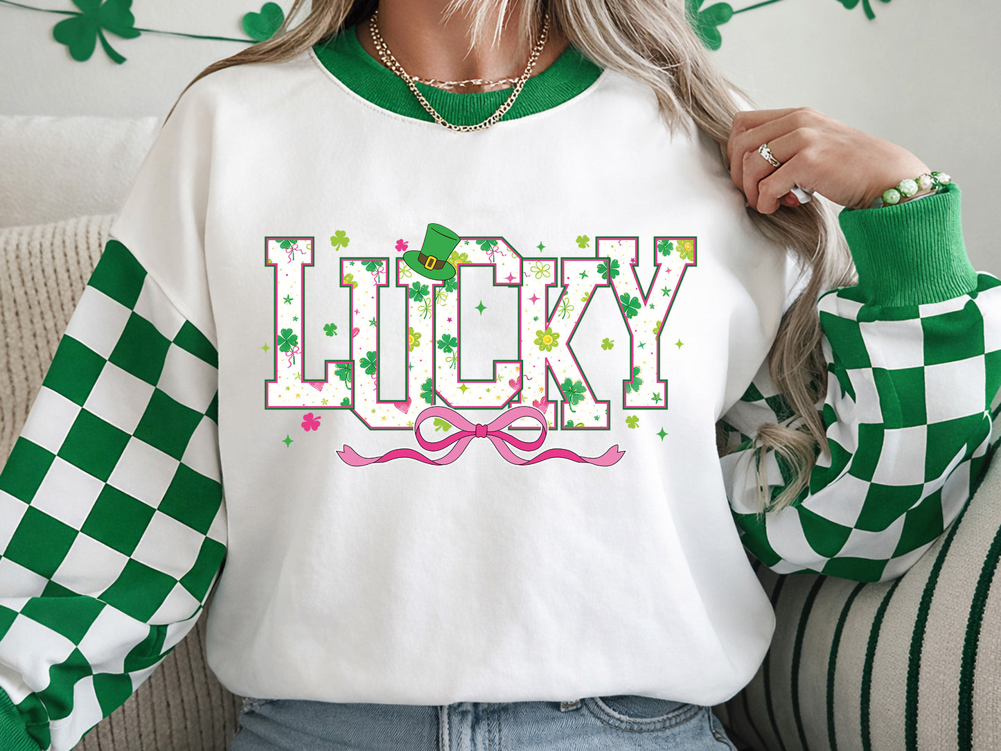 Coquette Lucky St Patrick's Day Sublimation PNG