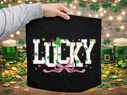 Coquette Lucky St Patrick's Day Sublimation PNG
