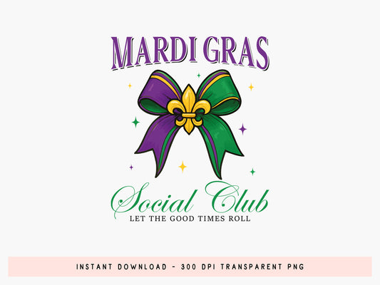 Coquette Mardi Gras Social Club Sublimation