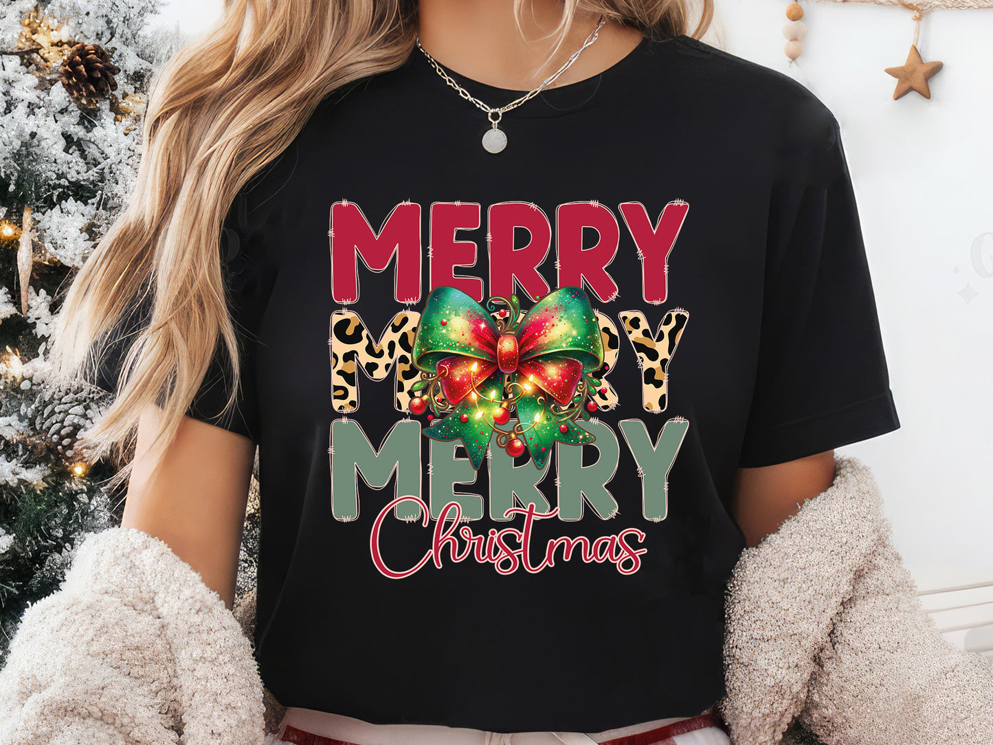 Coquette Merry Christmas Sublimation Print