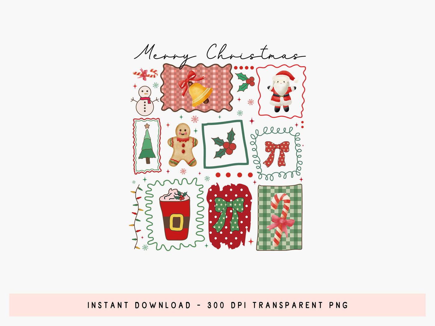 Coquette Merry Christmas Sublimation Transfer