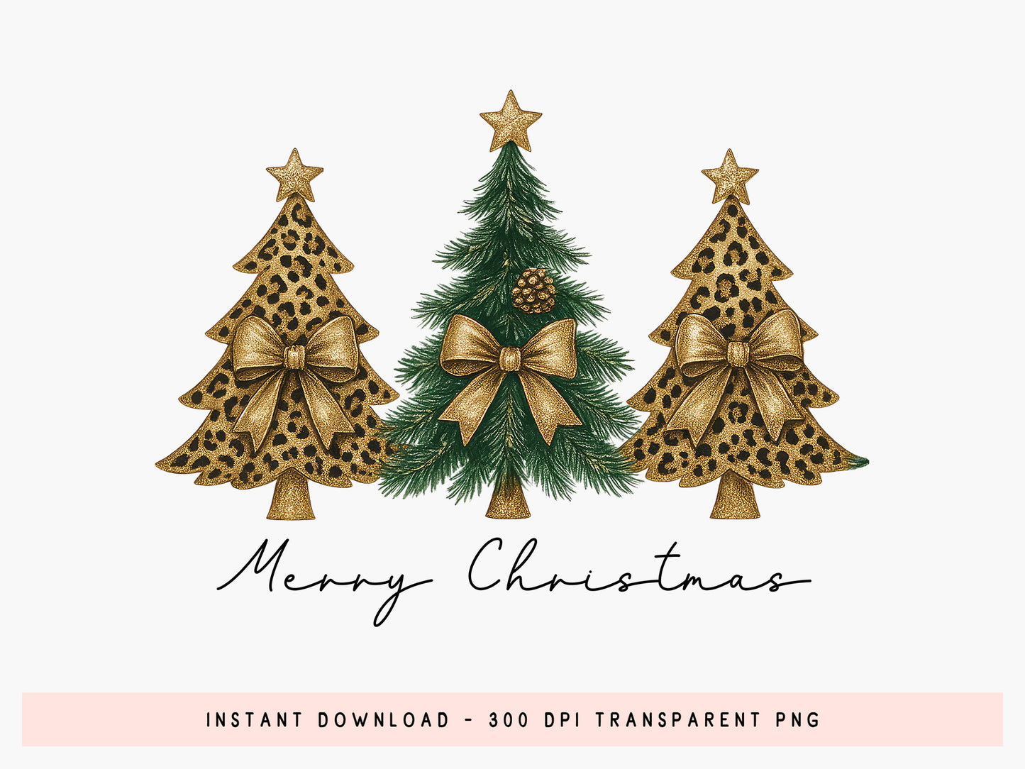 Coquette Merry Christmas Tree Sublimation PNG