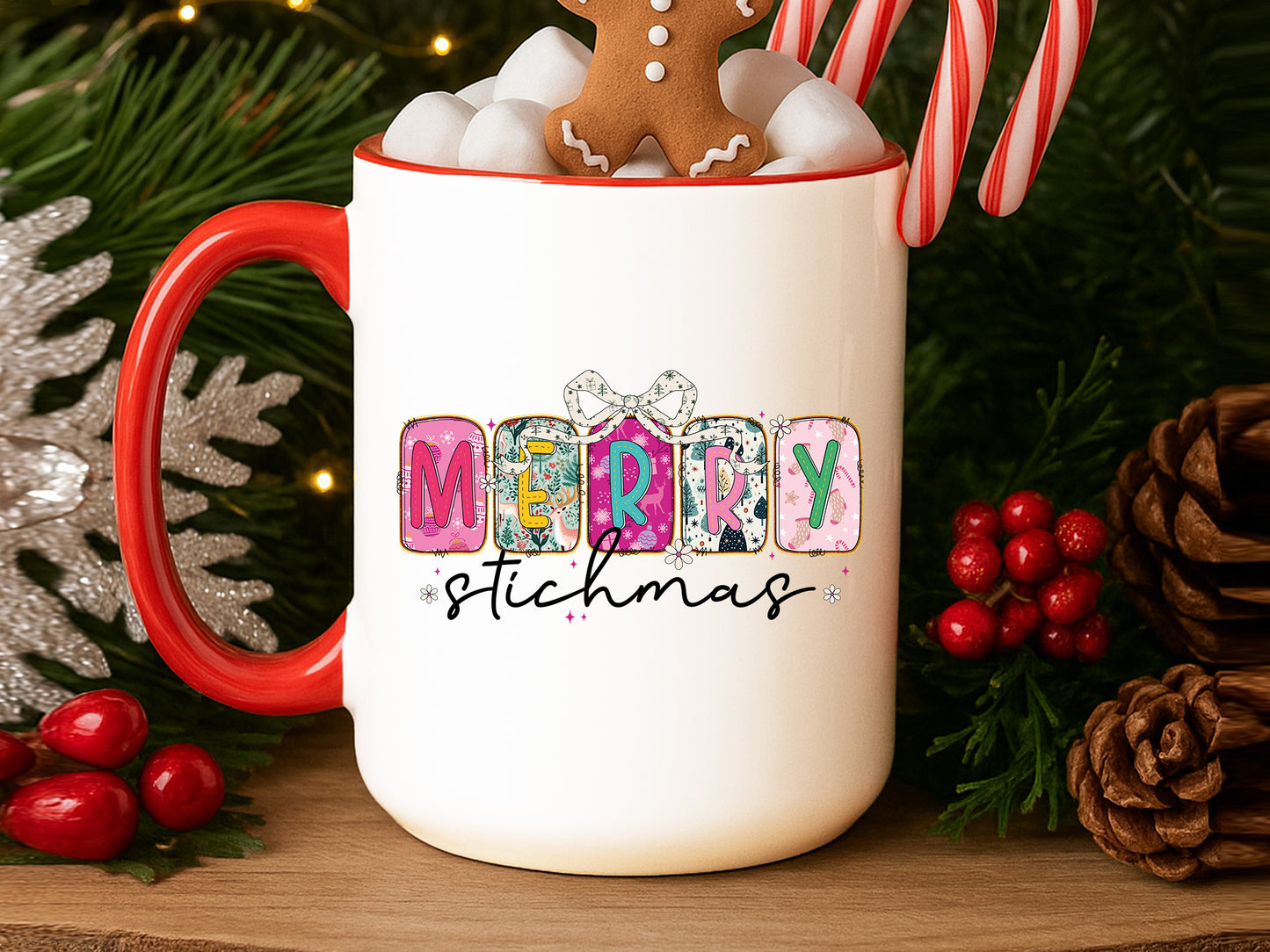 Coquette Merry Stitchmas Sublimation Design