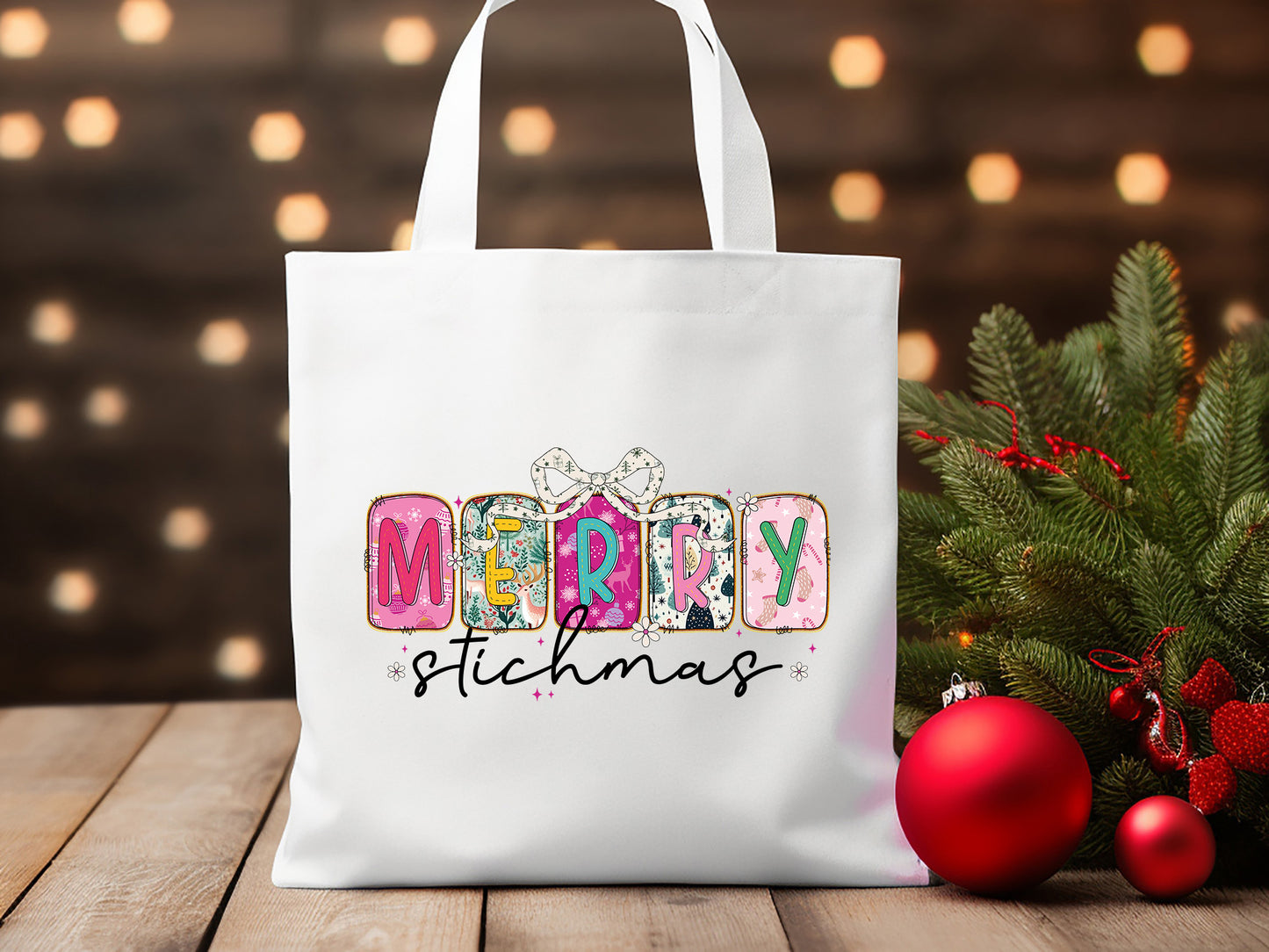 Coquette Merry Stitchmas Sublimation Design