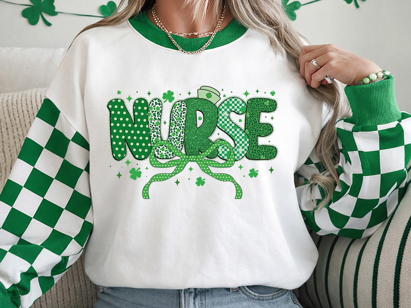 Coquette Nurse St Patrick's Day Sublimation