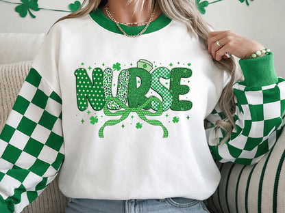 Coquette Nurse St Patrick's Day Sublimation