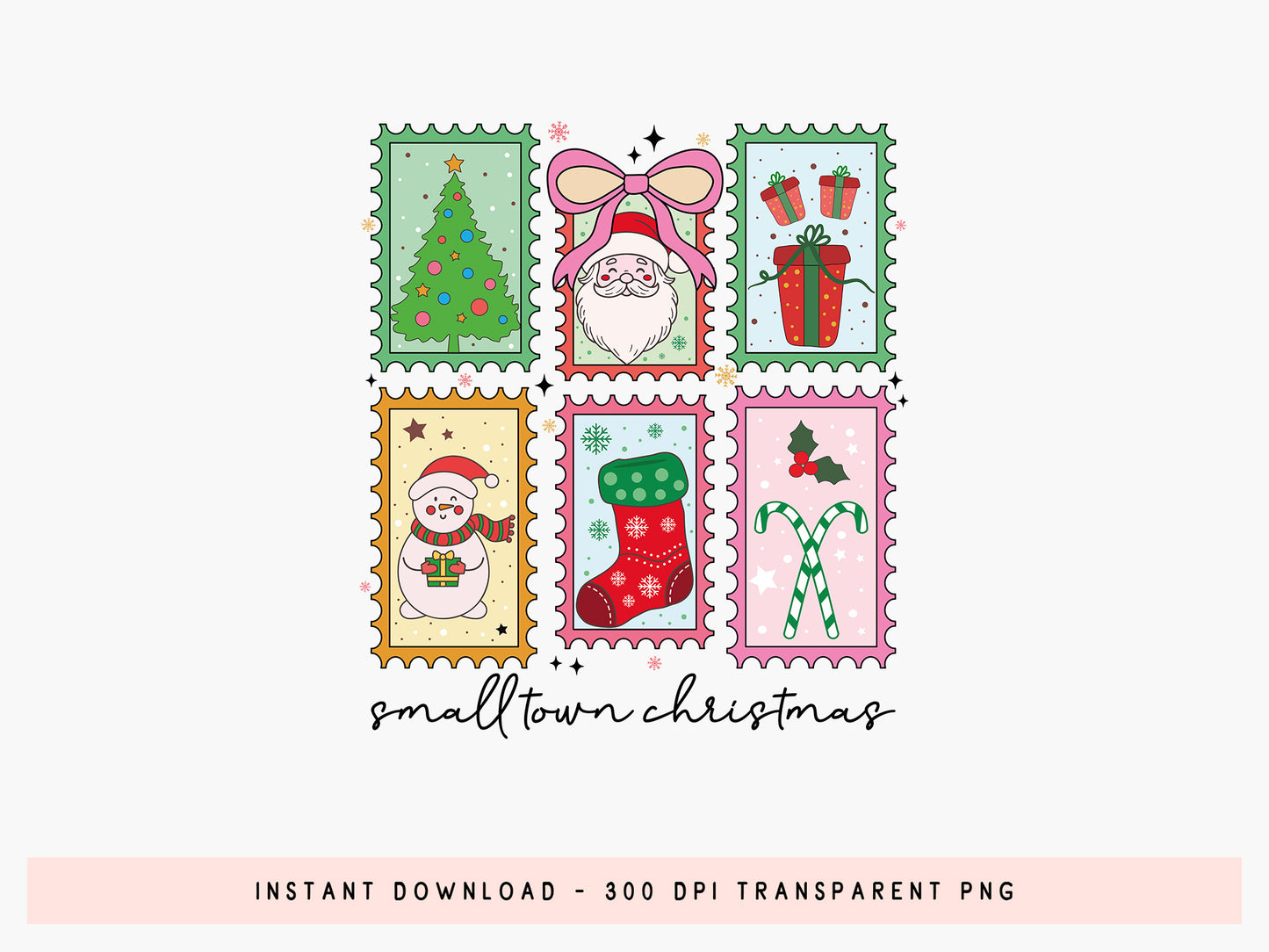 Coquette Small Town Christmas PNG Sublimation