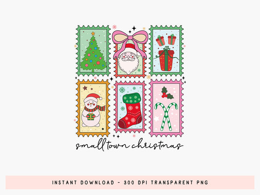 Coquette Small Town Christmas PNG Sublimation