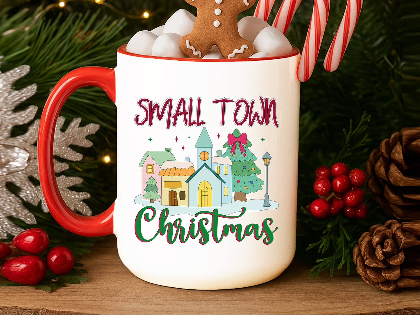 Coquette Small Town Christmas Sublimation Print
