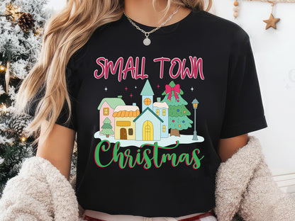 Coquette Small Town Christmas Sublimation Print