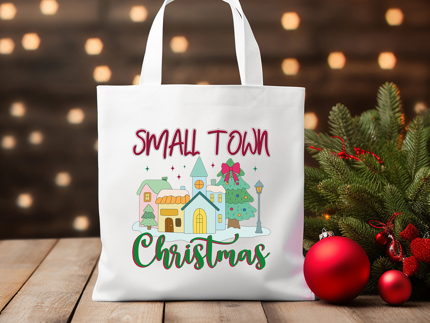 Coquette Small Town Christmas Sublimation Print