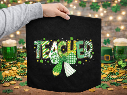 Coquette Teacher St Patrick's Day PNG