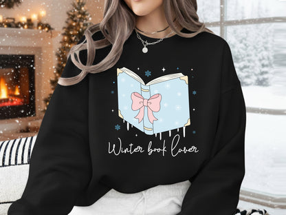 Coquette Winter Book Lover Sublimation PNG